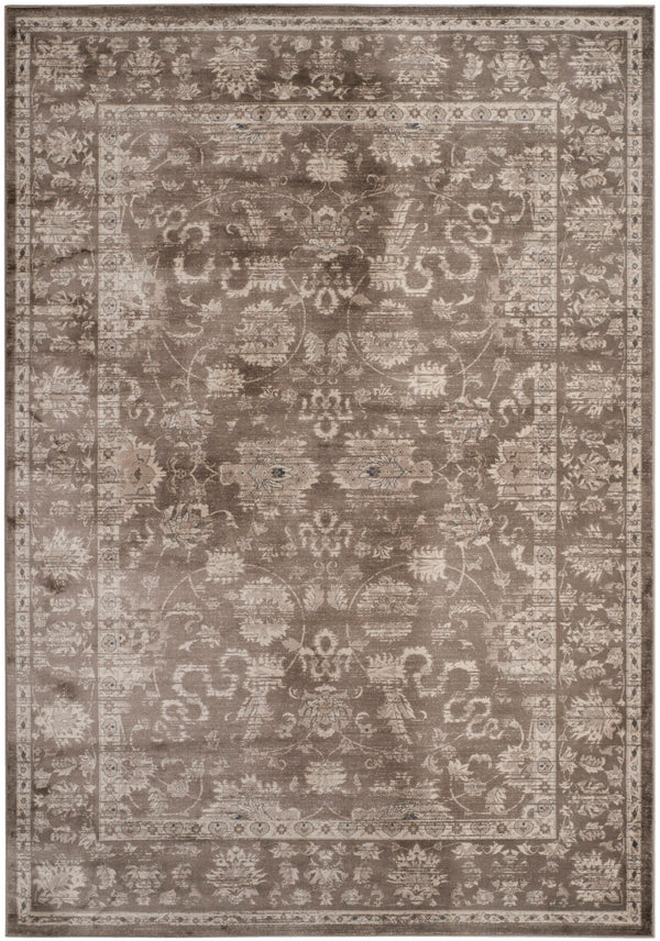 Safavieh Vintage Elegant Area Rug With Traditional Floral Design, Durable Power-loomed Construction, Made In Turkey Brown ,Ivory Polypropylene Pile Vtg430b-35