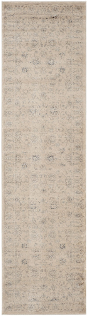 Safavieh Vintage Elegant Area Rug With Traditional Floral Design, Durable Power-loomed Construction, Made In Turkey Creme Polypropylene Pile Vtg430c-35