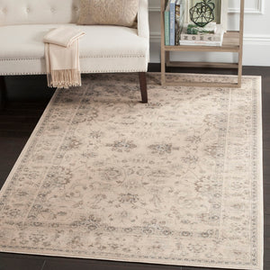 Safavieh Vintage Elegant Area Rug With Traditional Floral Design, Durable Power-loomed Construction, Made In Turkey Creme Polypropylene Pile Vtg430c-35