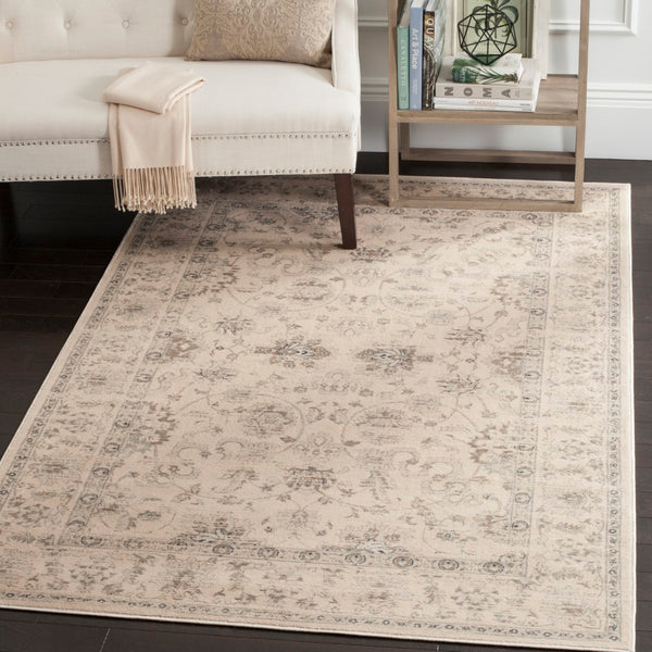 Safavieh Vintage Elegant Area Rug With Traditional Floral Design, Durable Power-loomed Construction, Made In Turkey Creme Polypropylene Pile Vtg430c-35