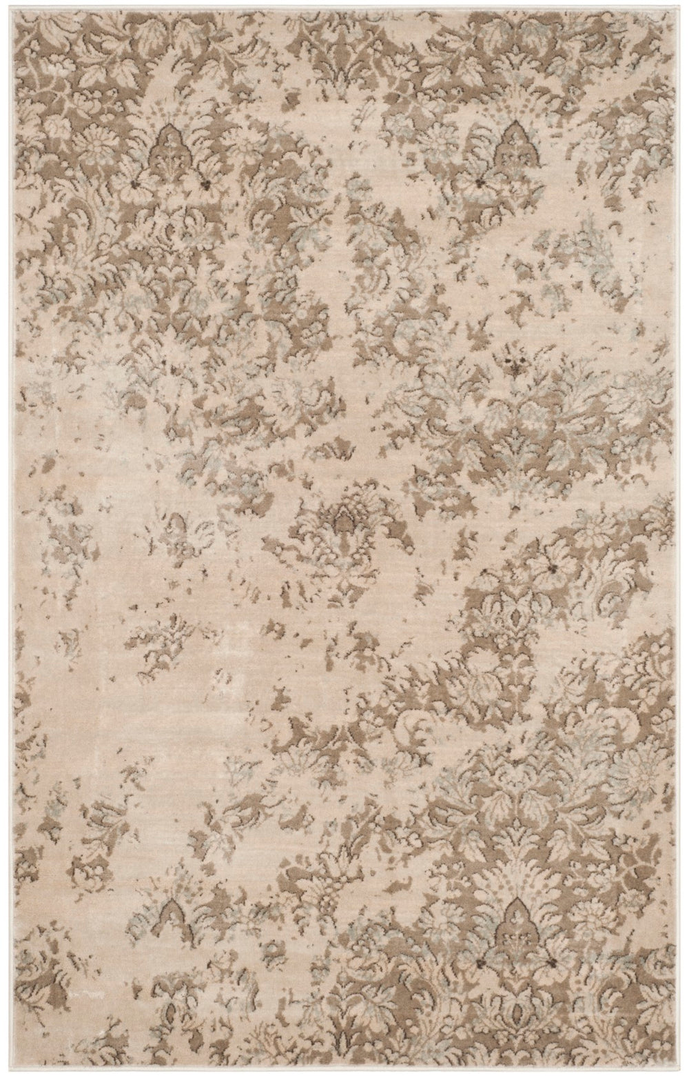 Safavieh Vintage Area Rug – Elegant Traditional Design, Soft Polypropylene Texture, Perfect For Any Room Decor Ivory ,Grey Polypropylene Pile Vtg435f-35