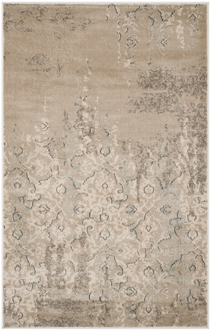 Safavieh Vintage Grey/Ivory Area Rug – Stylish 3’3” X 5’3” Power-loomed Design For Elegant Home Décor Upgrade Grey ,Ivory Polypropylene Pile Vtg436a-35