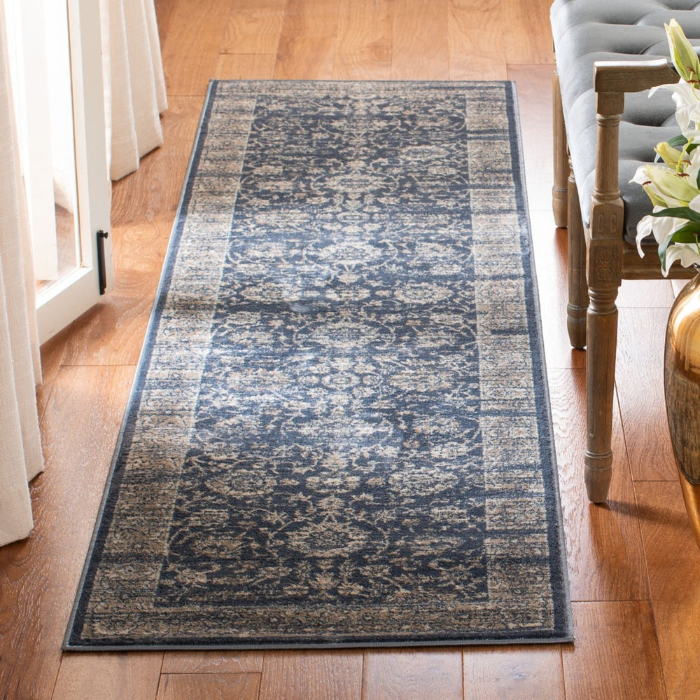Safavieh Vintage Timeless Elegance Area Rug - Luxurious Power Loomed Design For Sophisticated Home Decor Dark Grey ,Cream Polypropylene Pile Vtg439g-4