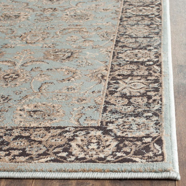 Safavieh Vintage 571 Power Loomed Rug Light Blue / Black 2'-2" x 8'