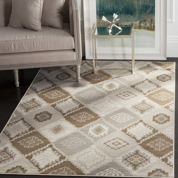 Safavieh Vintage 577m Cream Camel Area Rug - Turkish Power-loomed, Cozy Geometric Design, 5'1" X 7'7" Cream ,Camel Polypropylene Vtg577m-5