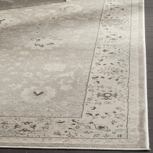 Safavieh Vintage Runner Area Rug - Elegant Power-loomed Design For Hallways, Kitchens, And Entryways Light Grey ,Ivory Polypropylene Pile Vtgb433d-5