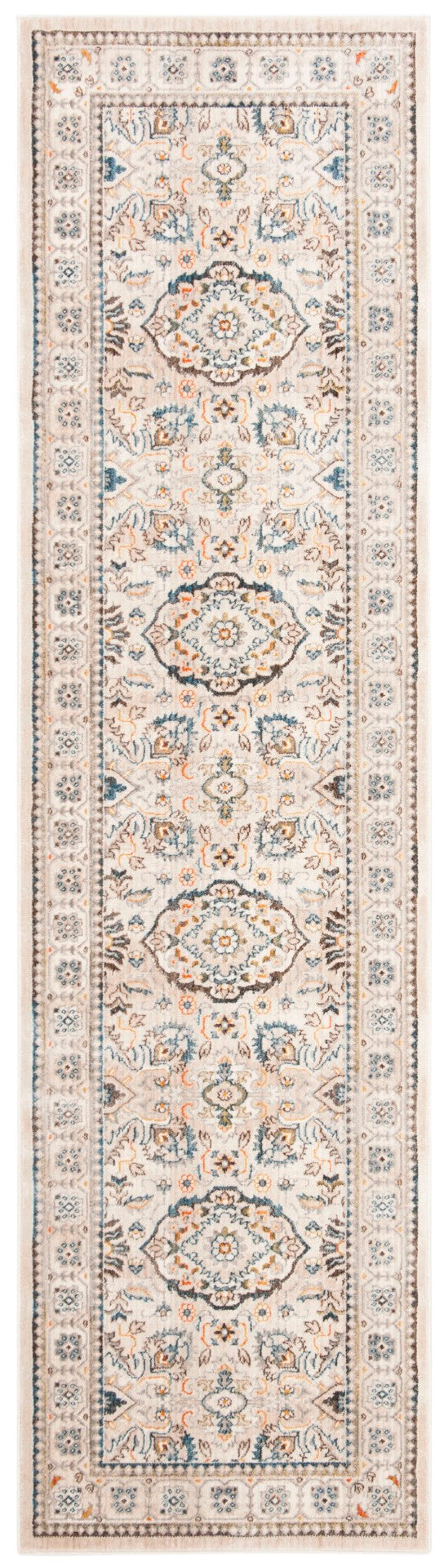 Safavieh Vintage Persian Transitional Rug - Elegant Turkish Design With Timeless Patterns For Home Décor Upgrade Ivory ,Light Grey Polyester Vtp444a-26
