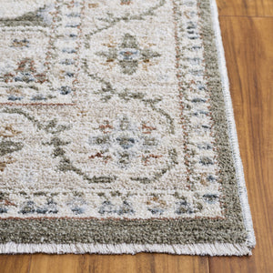 Safavieh Vintage Rosewood 500y Green/Ivory Area Rug - Elegant 5'3" X 7'3" Transitional Design For Any Space Green ,Ivory Polyester Pile Vtr500y-5