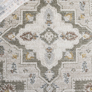 Safavieh Vintage Rosewood 500y Green/Ivory Area Rug - Elegant 5'3" X 7'3" Transitional Design For Any Space Green ,Ivory Polyester Pile Vtr500y-5