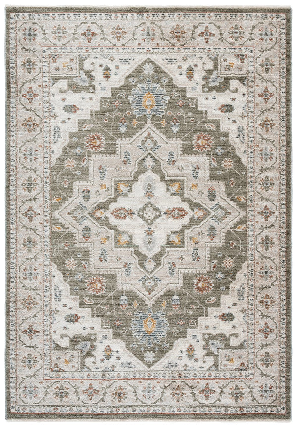 Safavieh Vintage Rosewood 500y Green/Ivory Area Rug - Elegant 5'3" X 7'3" Transitional Design For Any Space Green ,Ivory Polyester Pile Vtr500y-5