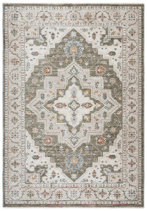 Safavieh Vintage Rosewood Runner Rug - Elegant Turkish Design For Hallways, Soft Polyester Comfort & Style Green ,Ivory Polyester Pile Vtr500y-9