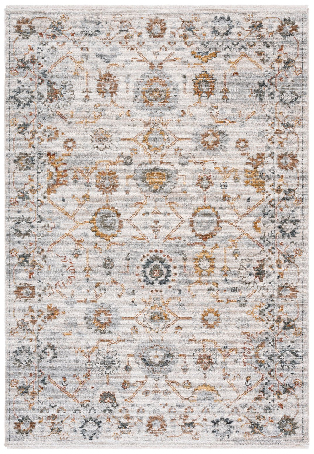 Safavieh Vintage Elegant Transitional Area Rug In Ivory And Grey With Rust Accents For Stylish Decor Ivory ,Grey Rust Polyester Pile Vtr502a-5