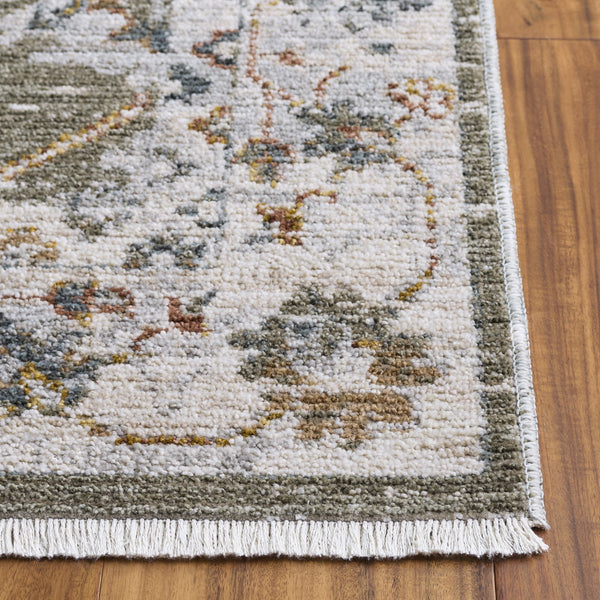 Safavieh Vintage Elegant Transitional Area Rug In Ivory And Grey With Rust Accents For Stylish Decor Green ,Ivory Rust Polyester Pile Vtr502y-5