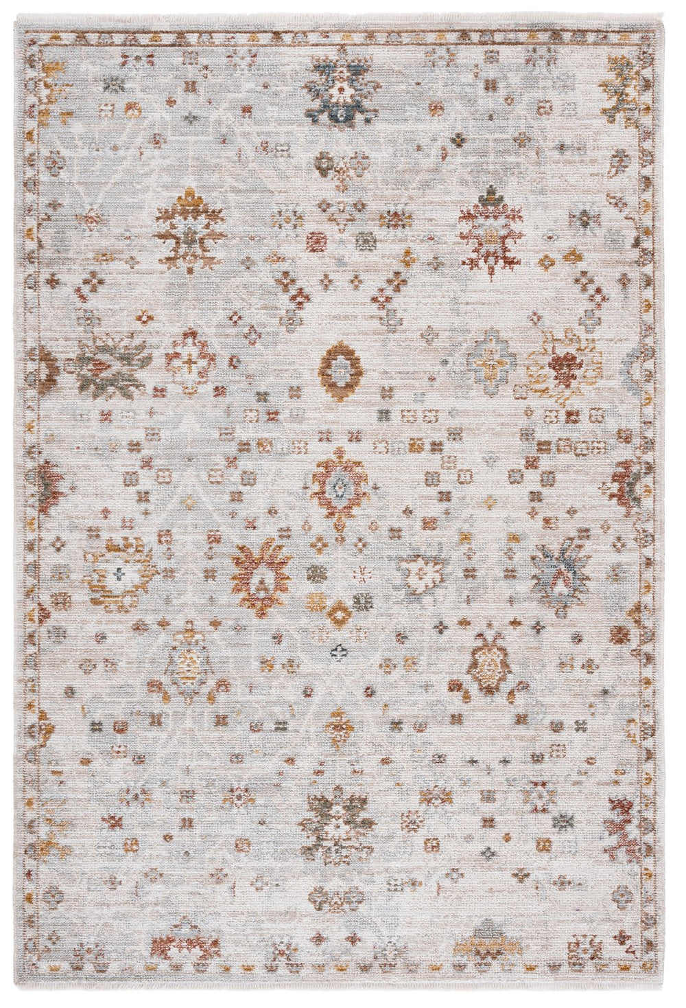 Safavieh Vintage Rosewood 504a Area Rug - Elegant Ivory, Grey & Rust Colors - 5'3" X 7'3" Transitional Design Ivory ,Grey Rust Polyester Pile Vtr504a-5