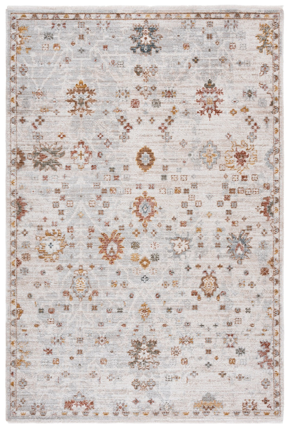 Safavieh Vintage Runner Rug - Elegant Transitional Design In Soft Colors For Timeless Home Décor Style Ivory ,Grey Rust Polyester Pile Vtr504a-28