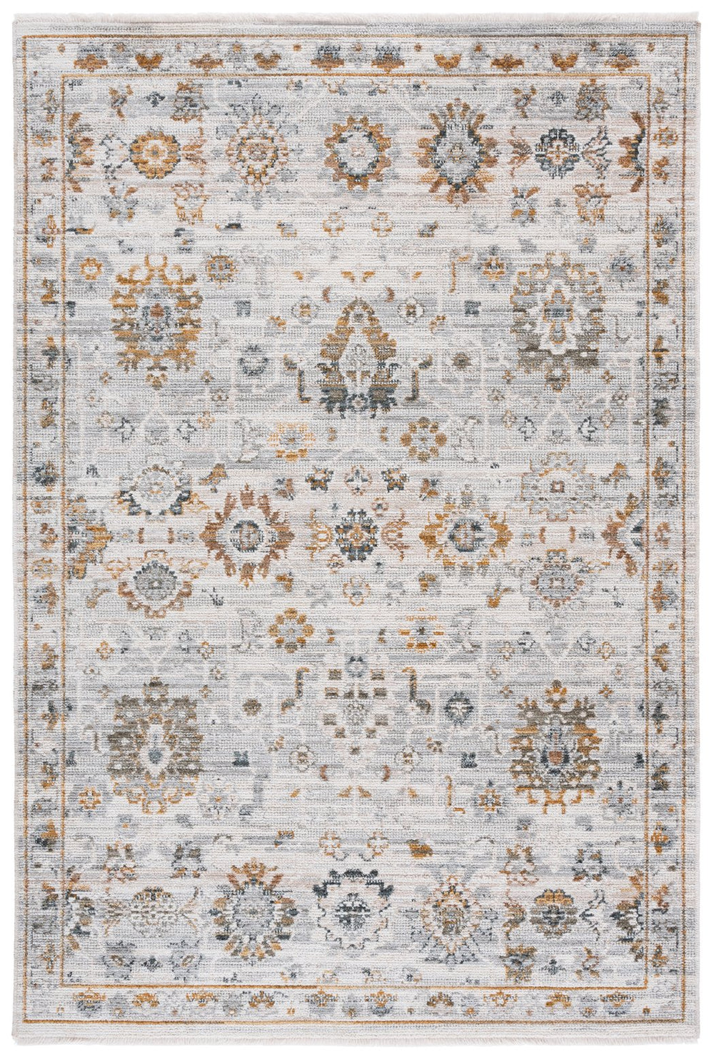 Safavieh Vintage Rosewood 506a Area Rug - Elegant Ivory & Grey Rust Design, 5'3" X 7'3" For Cozy Spaces Ivory ,Grey Rust Polyester Pile Vtr506a-5