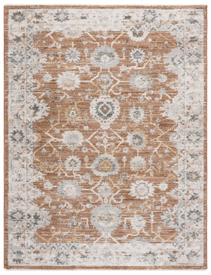 Safavieh Vintage Rust & Ivory Grey Runner Rug With Low-Profile Pile, Durable Power-Loomed Turkish Weave For Hallways 2'-0" x 8'-0" VTR508P-28