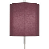 Robert Abbey Kate Table Lamp Polished Nickel Finish w/ Clear Crystal Accents Vintage Wine Fabric