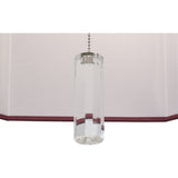 Robert Abbey Kate Pendant Modern Brass Finish w/ Clear Crystal Accent Vintage Wine Fabric