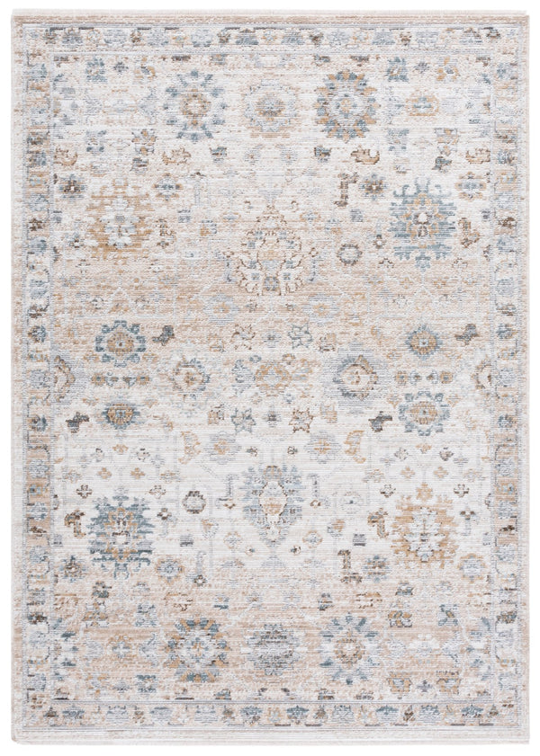 Safavieh Vintage Elegant Transitional Floral Area Rug In Ivory Beige-Blue, Low Pile, Power-Loomed Turkish Craftsmanship 8'-0" x 9'-6" VWD200A-8