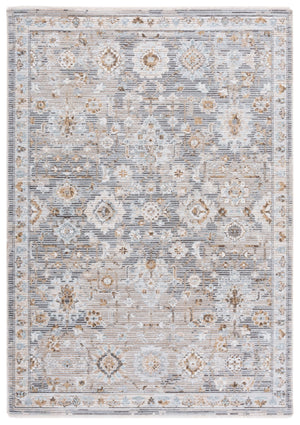 Safavieh Vintage Round Transitional Area Rug In Grey Beige-Blue Tones — Low-Profile, Power-Loomed Durability 6'-3" x 6'-3" VWD200F-6R