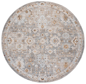 Safavieh Vintage Timeless Runner Rug In Grey Beige-Blue Floral-Traditional Motif, Power-Loomed Polyester Durability, Turkish Craftsmanship For Hallways 2'-0" x 8'-0" VWD200F-28