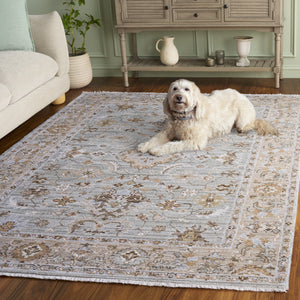 Safavieh Vintage Elegant Runner Rug In Green Beige Brown Tones — Low‑Profile Polyester Pile, Durable Turkish Power‑Loomed Quality 2'-0" x 8'-0" VWD204Y-28