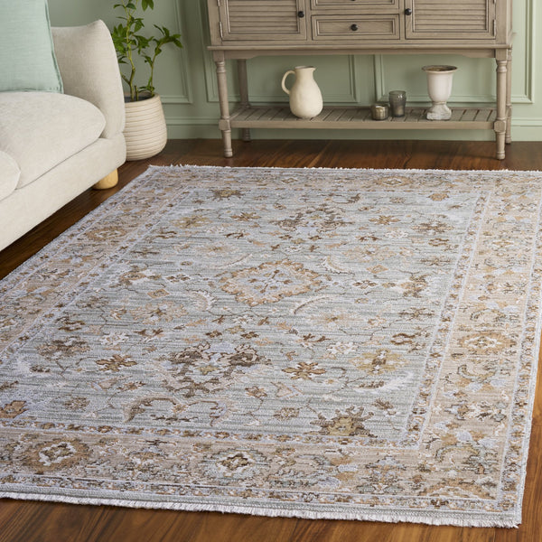 Safavieh Vintage Elegant Runner Rug In Green Beige Brown Tones — Low‑Profile Polyester Pile, Durable Turkish Power‑Loomed Quality 2'-0" x 8'-0" VWD204Y-28