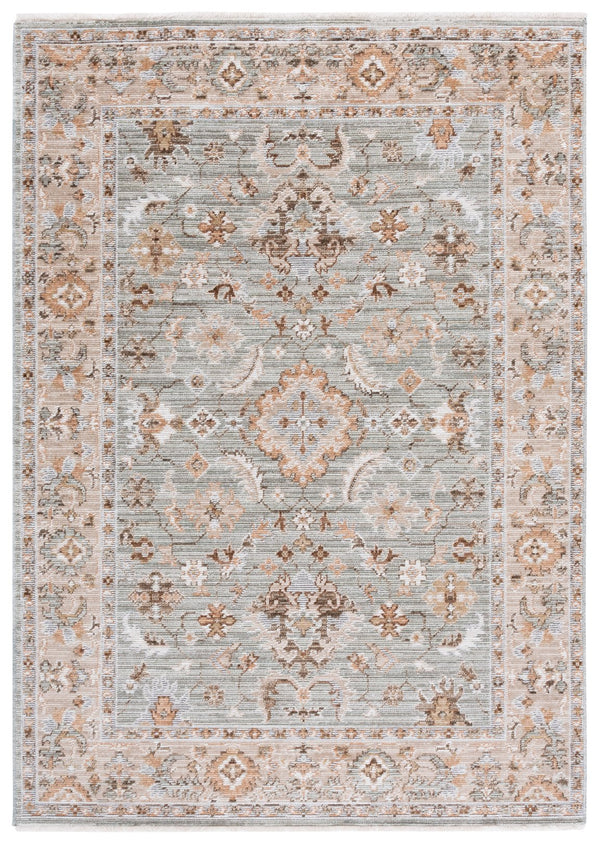Safavieh Vintage Elegant Runner Rug In Green Beige Brown Tones — Low‑Profile Polyester Pile, Durable Turkish Power‑Loomed Quality 2'-0" x 8'-0" VWD204Y-28