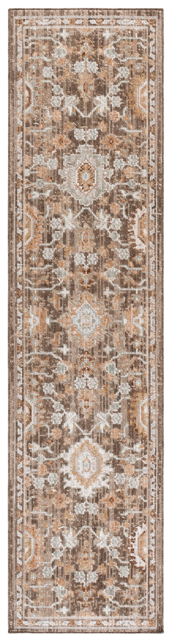 Safavieh Vintage Timeless Brown Beige Ivory Area Rug — Transitional Turkish Power-Loomed Design, Durable Comfort 8'-0" x 9'-6" VWD206T-8