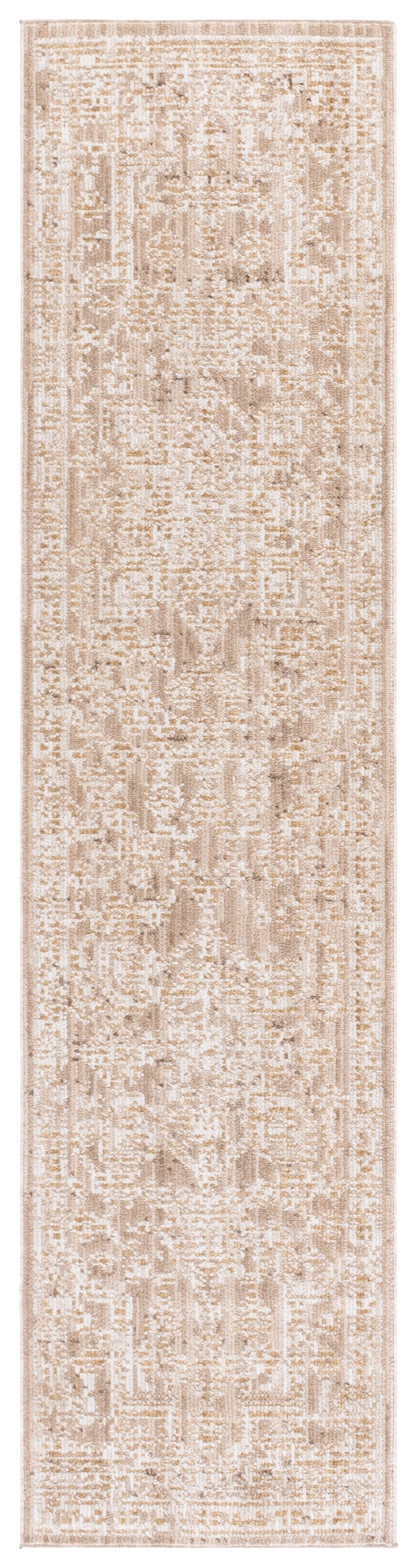 Safavieh Vintage Power-Loomed Area Rug In Beige And Ivory With Low-Profile Pile, Durable Polyester For Modern Homes 5'-0" x 8'-0" VWD208B-5