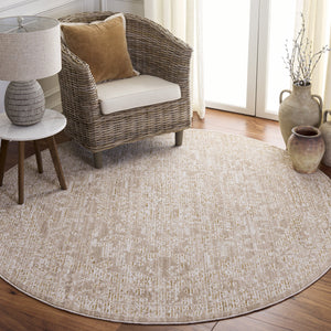Safavieh Vintage Power-Loomed Area Rug In Beige And Ivory With Low-Profile Pile, Durable Polyester For Modern Homes 5'-0" x 8'-0" VWD208B-5