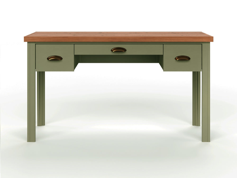 Legends Furniture Bridgevine Home Vineyard 53 Inch Writing Desk, No Assembly Required, Sage Green And Fruitwood Finish Sage And Fruitwood, Green Poplar Solids And Okoume Veneers Vy6210.Sfl
