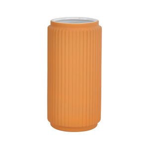 Moe's Home Ribbit Handmade Vase - 10-inch Terracotta-inspired Stoneware Planter For Vibrant Home Décor Orange 100% Stoneware Vz-1012-12