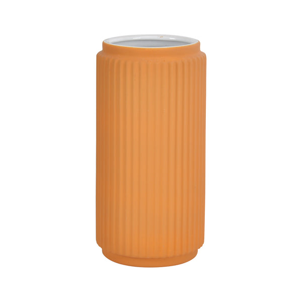 Moe's Home Ribbit Handmade Vase - 10-inch Terracotta-inspired Stoneware Planter For Vibrant Home Décor Orange 100% Stoneware Vz-1012-12