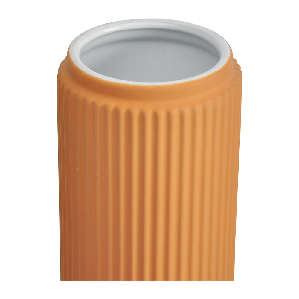 Moe's Home Ribbit Handmade Vase - 10-inch Terracotta-inspired Stoneware Planter For Vibrant Home Décor Orange 100% Stoneware Vz-1012-12