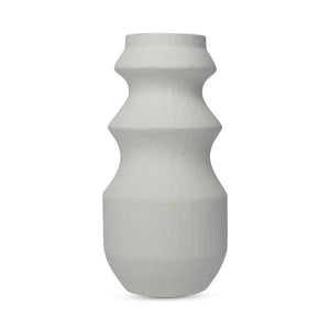 Moe's Home Perri Vase - Elegant Ceramic Design With Graceful Curves For A Natural Touch In Home Decor White Stoneware Vz-1051-18