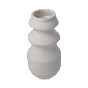 Moe's Home Perri Vase - Elegant Ceramic Design With Graceful Curves For A Natural Touch In Home Decor White Stoneware Vz-1051-18