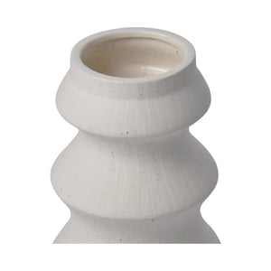 Moe's Home Perri Vase - Elegant Ceramic Design With Graceful Curves For A Natural Touch In Home Decor White Stoneware Vz-1051-18