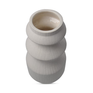 Moe's Home Perri Vase - Elegant Ceramic Design With Graceful Curves For A Natural Touch In Home Decor White Stoneware Vz-1051-18