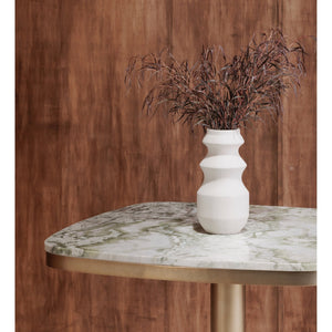 Moe's Home Perri Vase - Elegant Ceramic Design With Graceful Curves For A Natural Touch In Home Decor White Stoneware Vz-1051-18