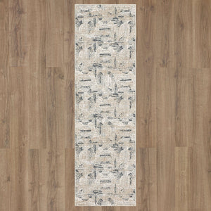 Karastan Rugs Vanguard by Drew & Jonathan Home Valiant Machine Woven Triexta Modern/Contemporary Area Rug Frost Grey 2' 4" x 7' 10"