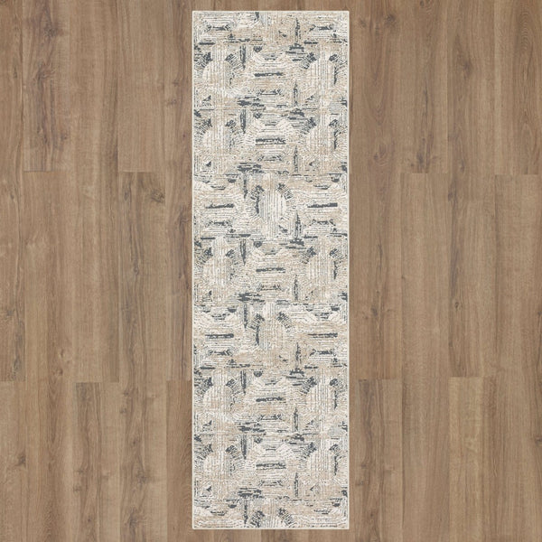 Karastan Rugs Vanguard by Drew & Jonathan Home Valiant Machine Woven Triexta Modern/Contemporary Area Rug Frost Grey 2' 4" x 7' 10"