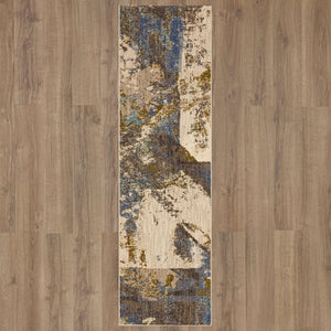 Karastan Rugs Vanguard by Drew & Jonathan Home Venerable Machine Woven Triexta Modern/Contemporary Area Rug Smokey Grey 2' 4" x 7' 10"