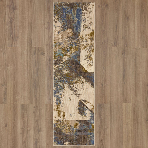 Karastan Rugs Vanguard by Drew & Jonathan Home Venerable Machine Woven Triexta Modern/Contemporary Area Rug Smokey Grey 2' 4" x 7' 10"