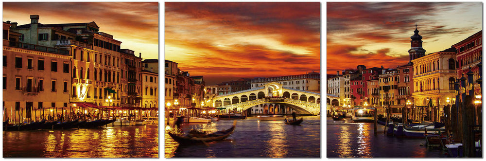 Wall Art Collection: Stunning 3-Piece Venice Scene Set - Romantic Acrylic Prints for Your Space