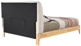 Ventura Cream Polyester Fabric King Bed VenturaCream-K Meridian Furniture