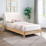 Ventura Cream Polyester Fabric Twin Bed VenturaCream-T Meridian Furniture