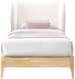 Ventura Cream Polyester Fabric Twin Bed VenturaCream-T Meridian Furniture