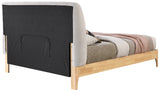 Ventura Grey Polyester Fabric Queen Bed VenturaGrey-Q Meridian Furniture